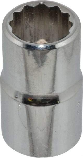 Proto - 9/16", 1/2" Drive, Standard Hand Socket - 12 Points, 1-1/2" OAL, Chrome Finish - Industrial Tool & Supply
