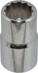 Proto - 9/16", 1/2" Drive, Standard Hand Socket - 12 Points, 1-1/2" OAL, Chrome Finish - Industrial Tool & Supply
