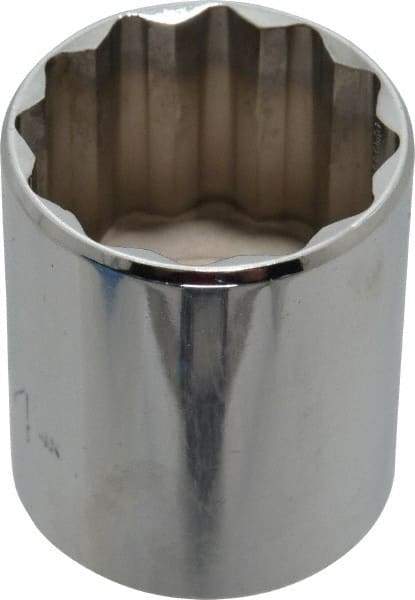 Proto - 1-1/4", 1/2" Drive, Standard Hand Socket - 12 Points, 1-3/4" OAL, Chrome Finish - Industrial Tool & Supply