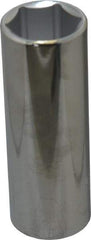 Proto - 7/8", 1/2" Drive, Deep Hand Socket - 6 Points, 3-1/4" OAL, Chrome Finish - Industrial Tool & Supply