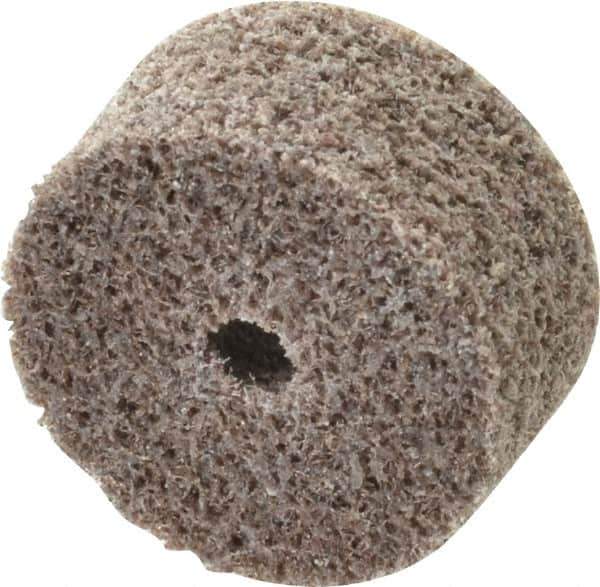 3M - 1" Diam, 1/2" Face Width, 3/16" Center Hole, Medium Grade, Aluminum Oxide Deburring Wheel - Unitized, Hard Density 7 Grade, 35,100 RPM - Industrial Tool & Supply