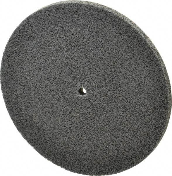 3M - 5" Diam, 1/4" Face Width, 1/4" Center Hole, Fine Grade, Silicon Carbide Deburring Wheel - Unitized, Soft Density 3 Grade, 6,000 RPM - Industrial Tool & Supply