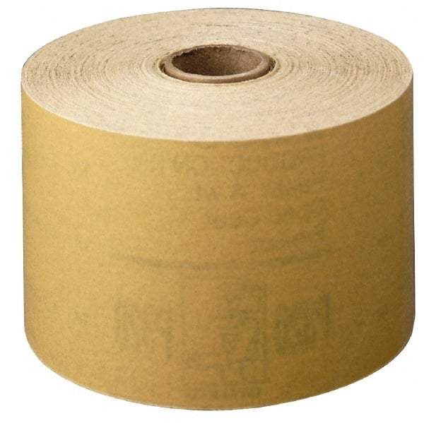 3M - 6" Diam, 400 Grit Aluminum Oxide Adhesive PSA Disc - Extra Fine Grade, Gold, A Weighted Backing, Flexible, Use with Random Orbital Sanders - Industrial Tool & Supply