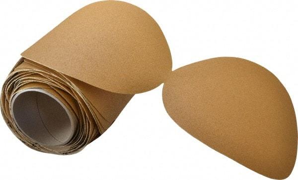 3M - 8" Diam, 80 Grit Aluminum Oxide Adhesive PSA Disc - Medium Grade, Gold, F Weighted Backing, Flexible, Use with Random Orbital Sanders - Industrial Tool & Supply