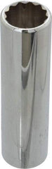 Proto - 5/8", 1/2" Drive, Deep Hand Socket - 12 Points, 3-1/4" OAL, Chrome Finish - Industrial Tool & Supply