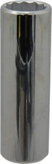 Proto - 1/2" Drive, Deep Hand Socket - 12 Points, 3-1/4" OAL, Chrome Finish - Industrial Tool & Supply