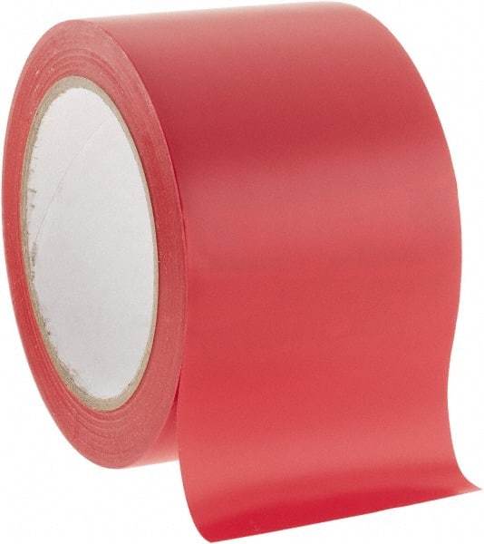 NMC - Red Solid Color Vinyl Tape - 3" Wide x 108' Long x 0.002" Thick, General Traffic - Industrial Tool & Supply