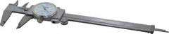 Fowler - 0" to 6" Range, 0.001" Graduation, 0.1" per Revolution, Dial Caliper - White Face, 1.54" Jaw Length - Industrial Tool & Supply
