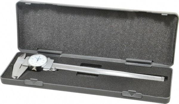 Fowler - 0" to 8" Range, 0.001" Graduation, 0.1" per Revolution, Dial Caliper - White Face, 1.96" Jaw Length - Industrial Tool & Supply
