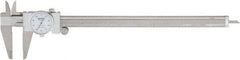 Fowler - 0" to 12" Range, 0.001" Graduation, 0.1" per Revolution, Dial Caliper - White Face, 2.35" Jaw Length - Industrial Tool & Supply