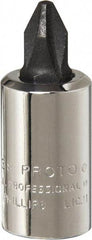 Proto - Screwdriver & Drag Link Sockets Type: Phillips Screwdriver Socket Drive Size (Inch): 1/4 - Industrial Tool & Supply