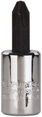 Proto - Screwdriver & Drag Link Sockets Type: Phillips Screwdriver Socket Drive Size (Inch): 3/8 - Industrial Tool & Supply