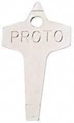 Proto - Key Ring Slotted Screwdriver - Round Shank, Gripless Handle - Industrial Tool & Supply