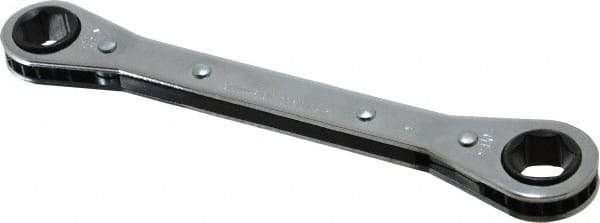 Proto - 1/2" x 9/16" 6 Point Ratcheting Box Wrench - Double End, 6-3/4" OAL, Steel - Industrial Tool & Supply