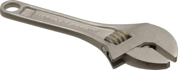 Proto - 1/2" Jaw Capacity, 4" Locking Adjustable Wrench - Steel, Chrome Finish - Industrial Tool & Supply