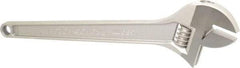 Proto - 1-11/16" Jaw Capacity, 15" Standard Adjustable Wrench - Steel, Chrome Finish - Industrial Tool & Supply