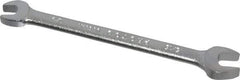 Proto - 1/4" x 5/16" Standard Open End Wrench - 4-1/2" OAL, Double End, Satin Finish, 15° Head Angle - Industrial Tool & Supply