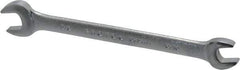 Proto - 5/16" x 3/8" Standard Open End Wrench - 5-1/8" OAL, Double End, Satin Finish, 15° Head Angle - Industrial Tool & Supply