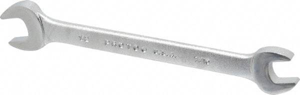 Proto - 7/16" x 1/2" Standard Open End Wrench - 6-3/8" OAL, Double End, Satin Finish, 15° Head Angle - Industrial Tool & Supply