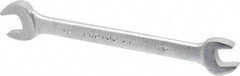 Proto - 7/16" x 1/2" Standard Open End Wrench - 6-3/8" OAL, Double End, Satin Finish, 15° Head Angle - Industrial Tool & Supply
