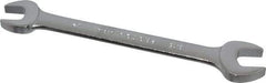 Proto - 1/2" x 9/16" Standard Open End Wrench - 7" OAL, Double End, Satin Finish, 15° Head Angle - Industrial Tool & Supply
