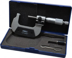 Fowler - 1 to 2" Range, 0.0001" Graduation, Mechanical Outside Micrometer - Ratchet Stop Thimble, Accurate to 0.00016", Digital Counter - Industrial Tool & Supply
