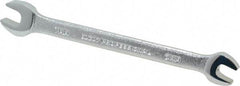 Proto - 6mm x 7mm Standard Open End Wrench - 4-1/2" OAL, Double End, Satin Finish, 15° Head Angle - Industrial Tool & Supply