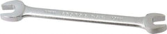 Proto - 10mm x 11mm Standard Open End Wrench - 5-3/4" OAL, Double End, Satin Finish, 15° Head Angle - Industrial Tool & Supply