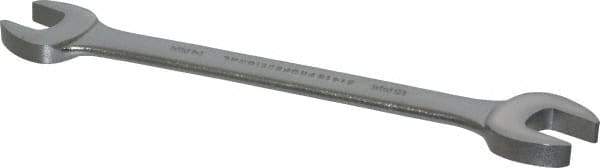 Proto - 14mm x 15mm Standard Open End Wrench - 7-19/32" OAL, Double End, Satin Finish, 15° Head Angle - Industrial Tool & Supply