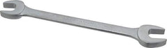 Proto - 16mm x 17mm Standard Open End Wrench - 8-1/8" OAL, Double End, Satin Finish, 15° Head Angle - Industrial Tool & Supply