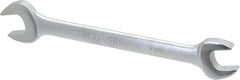 Proto - 18mm x 19mm Standard Open End Wrench - 8-27/32" OAL, Double End, Satin Finish, 15° Head Angle - Industrial Tool & Supply