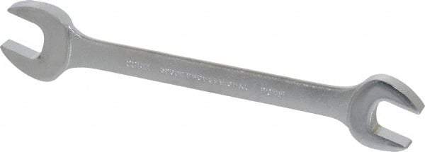 Proto - 20mm x 22mm Standard Open End Wrench - 9-1/2" OAL, Double End, Satin Finish, 15° Head Angle - Industrial Tool & Supply