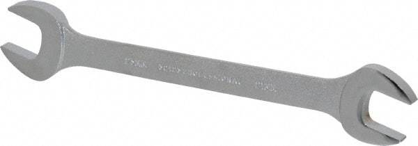 Proto - 21mm x 23mm Standard Open End Wrench - 10-1/8" OAL, Double End, Satin Finish, 15° Head Angle - Industrial Tool & Supply