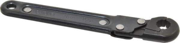 Proto - 3/8", Black Finish, Ratcheting Flare Nut Wrench - 12 Points, 5-7/16" OAL, Steel, Single End Head - Industrial Tool & Supply