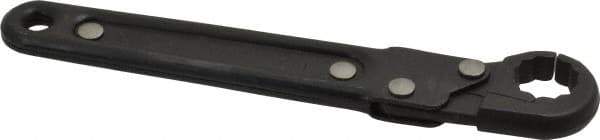 Proto - 1/2", Black Finish, Ratcheting Flare Nut Wrench - 12 Points, 5-7/16" OAL, Steel, Single End Head - Industrial Tool & Supply