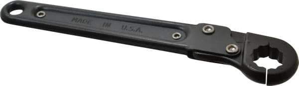 Proto - 5/8", Black Finish, Ratcheting Flare Nut Wrench - 12 Points, 7-1/4" OAL, Steel, Single End Head - Industrial Tool & Supply