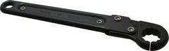 Proto - 11/16", Black Finish, Ratcheting Flare Nut Wrench - 12 Points, 7-1/4" OAL, Steel, Single End Head - Industrial Tool & Supply
