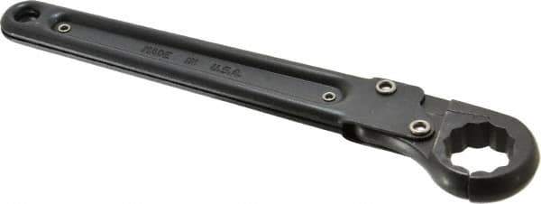 Proto - 15/16", Black Finish, Ratcheting Flare Nut Wrench - 12 Points, 9-3/8" OAL, Steel, Single End Head - Industrial Tool & Supply