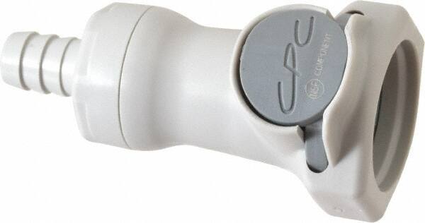 CPC Colder Products - Polypropylene Push-to-Connect Tube Female Connector - 60 Max psi, 3/8" Inside Diam, Gray - Industrial Tool & Supply