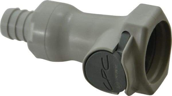CPC Colder Products - Polypropylene Push-to-Connect Tube Female Connector - 60 Max psi, 1/2" Inside Diam, Gray - Industrial Tool & Supply