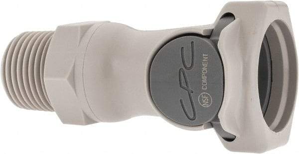 CPC Colder Products - 1/2" Outside Diam, 1/2 NPT, Polypropylene Push-to-Connect Tube Female Connector - 60 Max psi, Gray - Industrial Tool & Supply