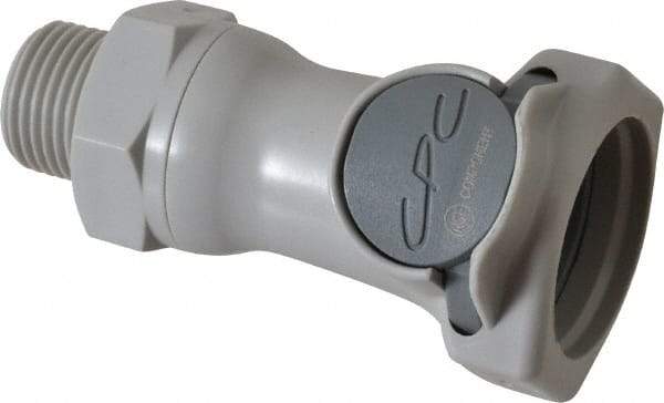 CPC Colder Products - 3/8" Outside Diam, 3/8 NPT, Polypropylene Push-to-Connect Tube Female Connector - 60 Max psi, Gray - Industrial Tool & Supply