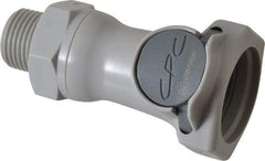 CPC Colder Products - 3/8" Outside Diam, 3/8 NPT, Polypropylene Push-to-Connect Tube Female Connector - 60 Max psi, Gray - Industrial Tool & Supply