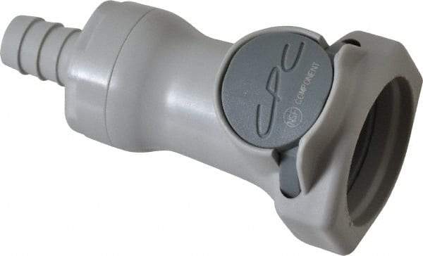CPC Colder Products - Polypropylene Push-to-Connect Tube Female Connector - 60 Max psi, 3/8" Inside Diam, Gray - Industrial Tool & Supply