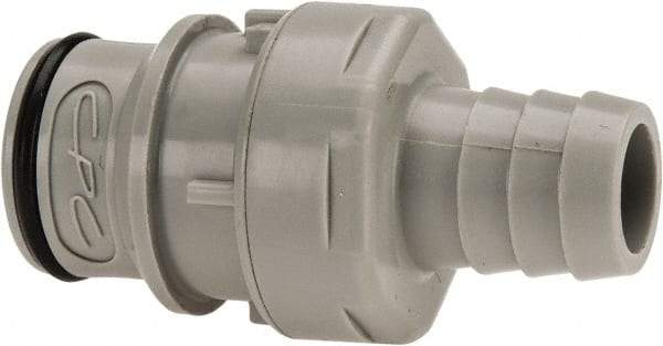 CPC Colder Products - Polypropylene Push-to-Connect Tube Male Connector - 60 Max psi, 1/2" Inside Diam, Gray - Industrial Tool & Supply