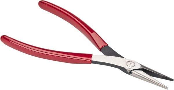 Proto - 7-25/32" OAL, 1-9/16" Jaw Length x 17/32" Jaw Width, Long Nose Needle Nose Pliers - Serrated Jaw, Plastisol Handles - Industrial Tool & Supply