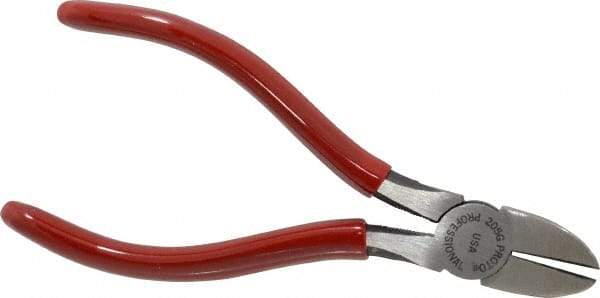 Proto - 5-1/16" OAL, Diagonal Cutter - 3/4" Jaw Length x 19/32" Jaw Width, Oval Head, Plastisol Handle - Industrial Tool & Supply