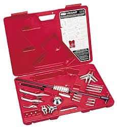 Proto - 19 Piece, 6 Ton Capacity, 7" Spread, General Pupose Puller Set - 8 Jaws, 6" Reach - Industrial Tool & Supply