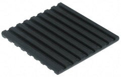 Mason Ind. - 4" Long x 4" Wide x 3/8" Thick, 4" Diam, Neoprene, Machinery Leveling Pad & Mat - 500 Lb Max Load, Black - Industrial Tool & Supply