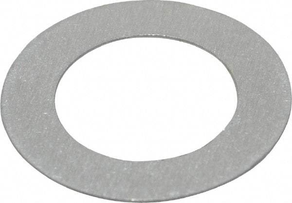 Made in USA - 0.016" Thick, 5/8" Inside x 1" OD, Round Shim - 9/16" Screw, Uncoated Commercial Aluminum - Industrial Tool & Supply
